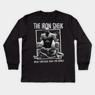 iron sheik wresling Kids Long Sleeve T-Shirt